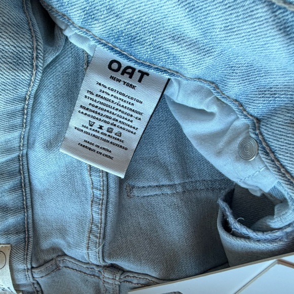 OAT New York Mid Rise Cropped Mini Flare Jeans - Picture 9 of 10